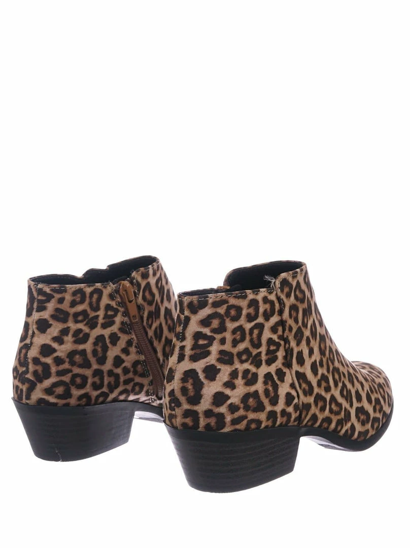 Aquapillar New Mug Western Low Chunky Block Heel Bootie - Women Ankle Boots W Stack Heel