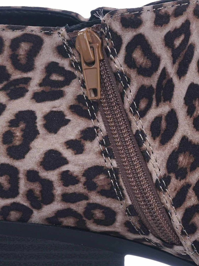 Aquapillar New Mug Western Low Chunky Block Heel Bootie - Women Ankle Boots W Stack Heel