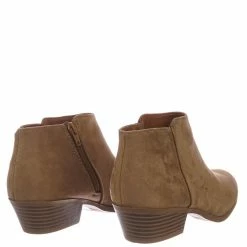 Aquapillar New Mug Western Low Chunky Block Heel Bootie - Women Ankle Boots W Stack Heel