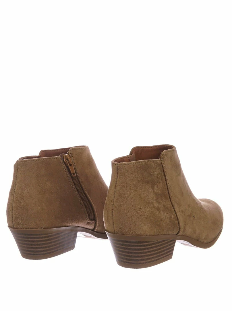 Aquapillar New Mug Western Low Chunky Block Heel Bootie - Women Ankle Boots W Stack Heel