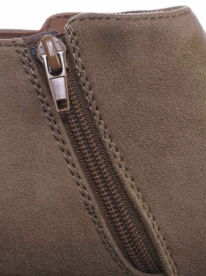 Aquapillar New Mug Western Low Chunky Block Heel Bootie - Women Ankle Boots W Stack Heel