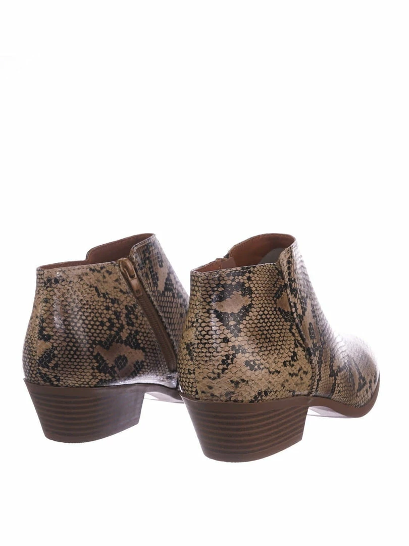 Aquapillar New Mug Western Low Chunky Block Heel Bootie - Women Ankle Boots W Stack Heel