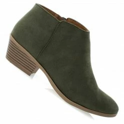 Aquapillar New Mug Western Low Chunky Block Heel Bootie - Women Ankle Boots W Stack Heel