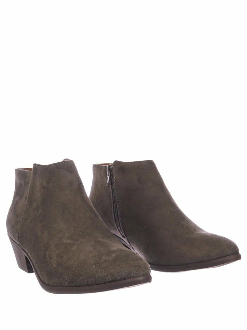 Aquapillar New Mug Western Low Chunky Block Heel Bootie - Women Ankle Boots W Stack Heel