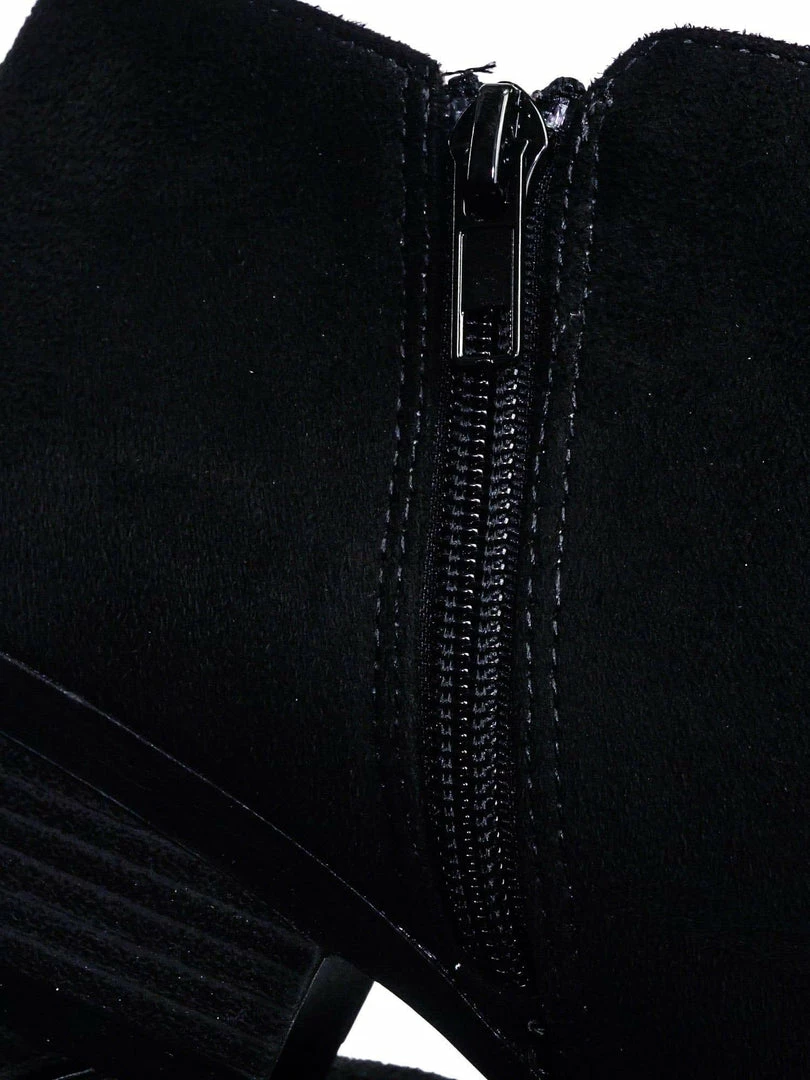 Aquapillar New Mug Western Low Chunky Block Heel Bootie - Women Ankle Boots W Stack Heel