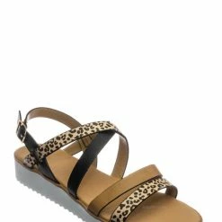 Aquapillar Pansy24 Lightweight Foam Flatofrm Sandal - Platform Strappy Mix Print Flat Shoes New