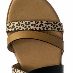 Aquapillar Pansy24 Lightweight Foam Flatofrm Sandal - Platform Strappy Mix Print Flat Shoes New