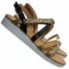 Aquapillar Pansy24 Lightweight Foam Flatofrm Sandal - Platform Strappy Mix Print Flat Shoes New