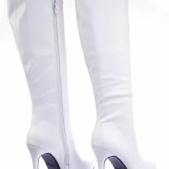 Aquapillar Pledge27 Pointed Toe Knee High Heel Dress Sandal W Checker Solid & Glitter New