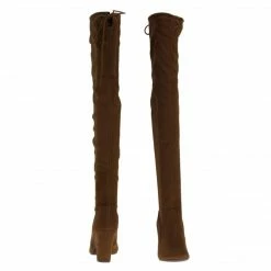 Aquapillar New Snivy OTK Over Knee Thigh Slouchy Boots - Women Back Lace Tie & Block Heel