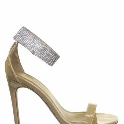 Aquapillar New Timeless30 Rhinestone Ankle Strap Sandal - Women High Heel Open Toe Evening Shoe