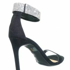 Aquapillar New Timeless30 Rhinestone Ankle Strap Sandal - Women High Heel Open Toe Evening Shoe