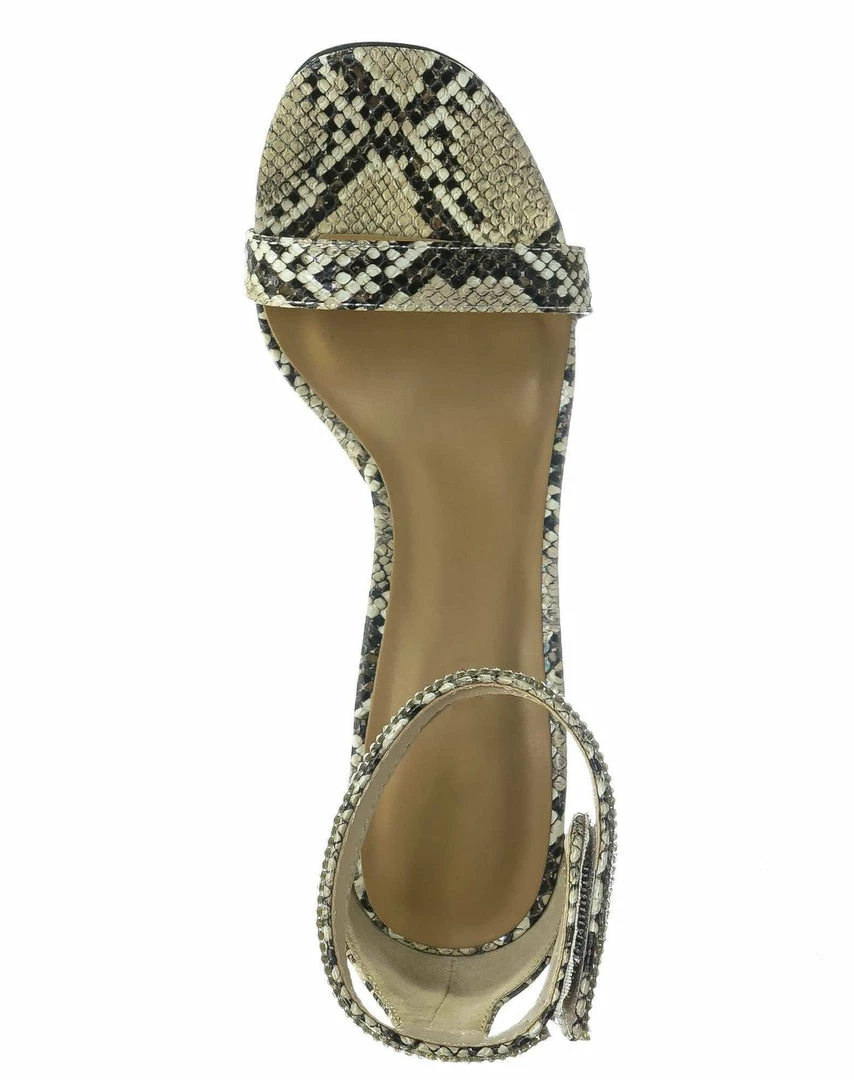 Aquapillar New Timeless30 Rhinestone Ankle Strap Sandal - Women High Heel Open Toe Evening Shoe