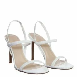 Aquapillar Timeless34 Thin Elastic Strap High Heel Sandal - Women Open Toe Stretchy Shoes