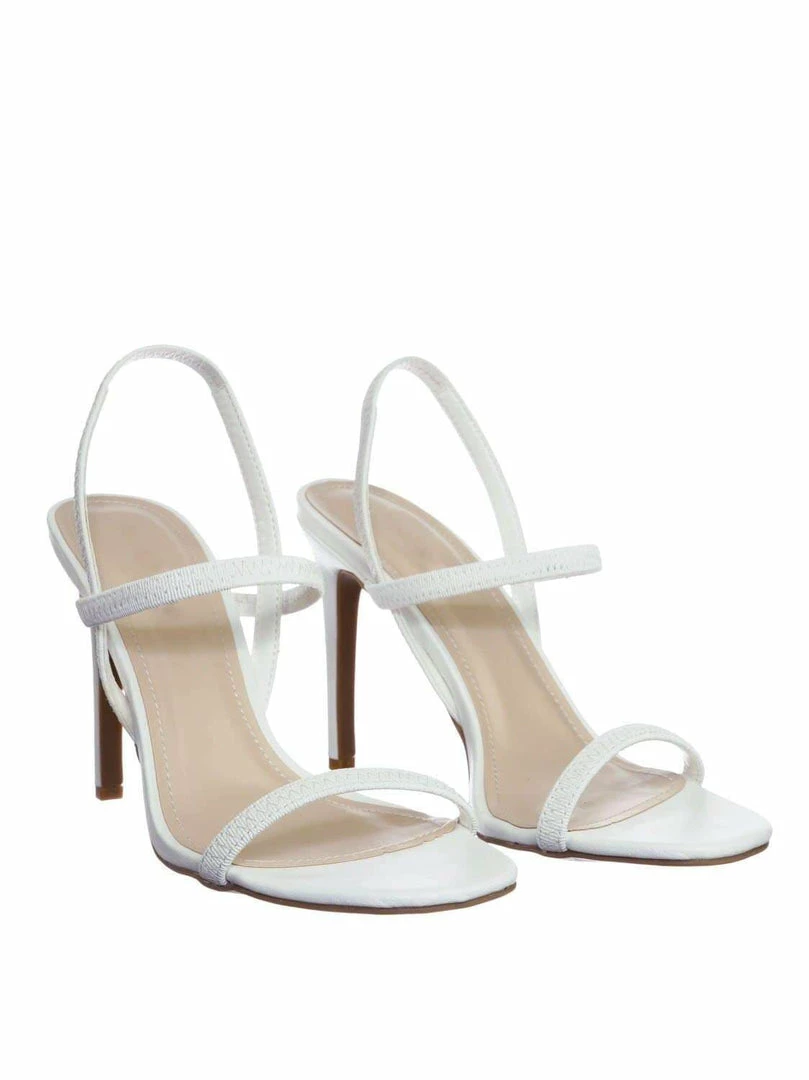 Aquapillar Timeless34 Thin Elastic Strap High Heel Sandal - Women Open Toe Stretchy Shoes