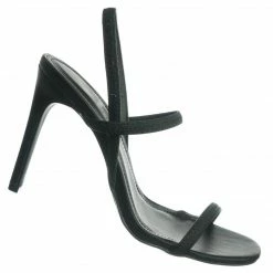 Aquapillar Timeless34 Thin Elastic Strap High Heel Sandal - Women Open Toe Stretchy Shoes
