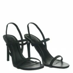 Aquapillar Timeless34 Thin Elastic Strap High Heel Sandal - Women Open Toe Stretchy Shoes