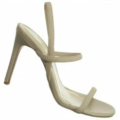 Aquapillar Timeless34 Thin Elastic Strap High Heel Sandal - Women Open Toe Stretchy Shoes