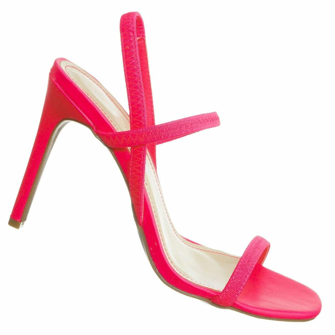 Aquapillar Timeless34 Thin Elastic Strap High Heel Sandal - Women Open Toe Stretchy Shoes