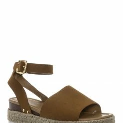 Bamboo New Sensational1 Strappy Espadrille Flatform - Jute Braid Platform Sandal
