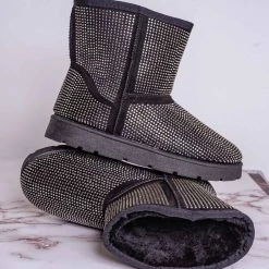 Top Moda New Atlas1 Rhinestone Fur Lined Mukluk Bootie, Women's All Season Shoe