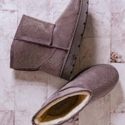 Top Moda New Atlas1 Rhinestone Fur Lined Mukluk Bootie, Women's All Season Shoe