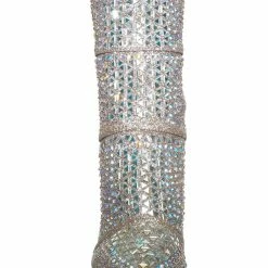 Forever Link Event98 Rhinestone Studded Stiletto Bootie- Womens Crystal Ankle Height Boot