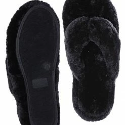 Bamboo New Warmness05 Fluffy Faux Rabbit Fur Sandal - Flatform Thong Flip Flop Slipper