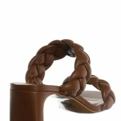 Soda Alto Block Heel Woven Slipper - Women Braided Sandal