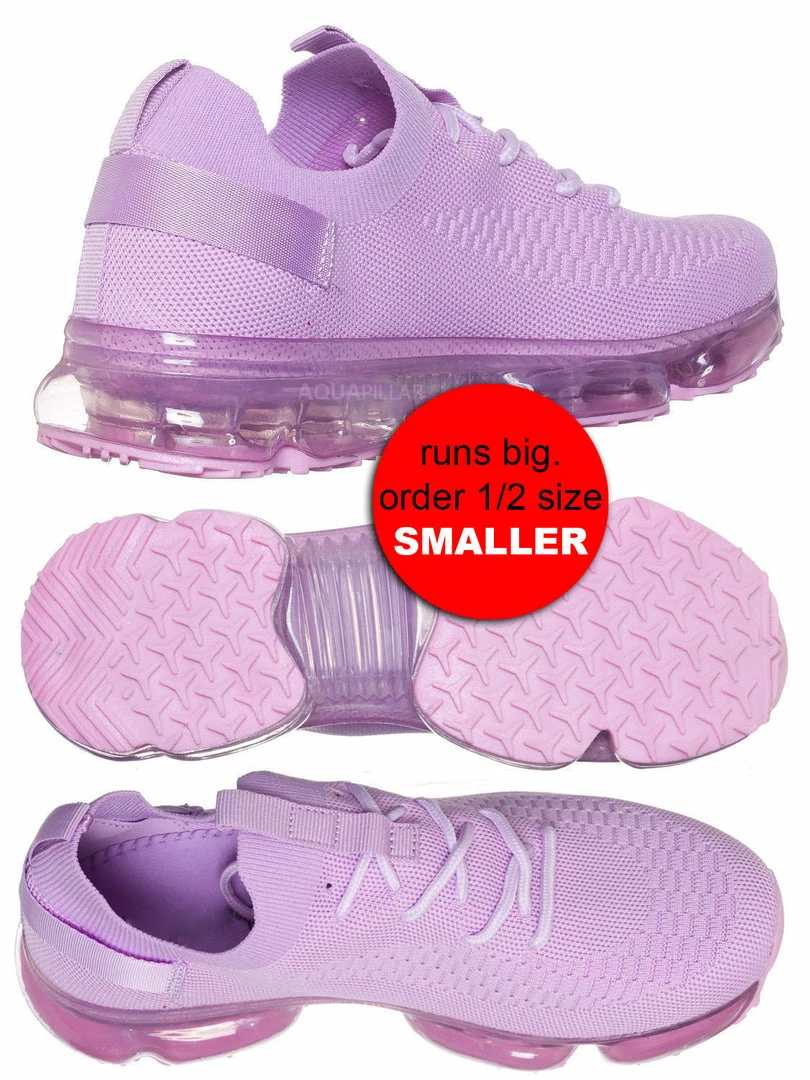 Forever Link Flow19 Stretch Elastic Mesh Sneaker - Festival Lace Up Rubber Air Bubble Cushion