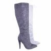 Anne Michelle New Magnolia13 Rhinestone Crystal W Glitter High Heel Strass Dress Boots