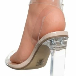 Bamboo Tuition Clear Acrylic Sandal - Women Lucite See Through Heel New
