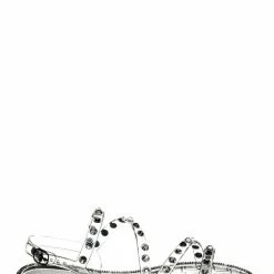 Bamboo Alison01 Lucite Rhinestone Jelly Sandal - Punk Rock Gladiator Rainbow Flats