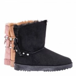 Bamboo New Annie16K Children Moccossin Mukluk Slipper Boots W Rhinestone Embellishment