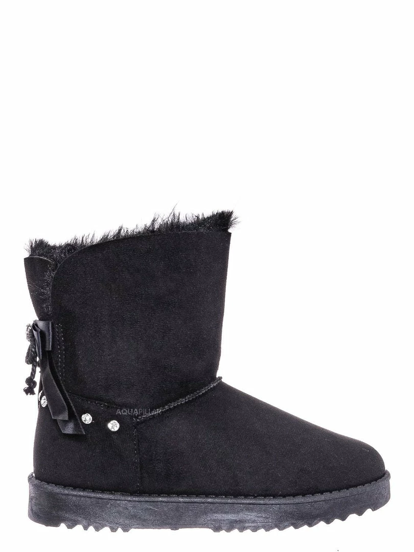 Bamboo New Annie16K Children Moccossin Mukluk Slipper Boots W Rhinestone Embellishment