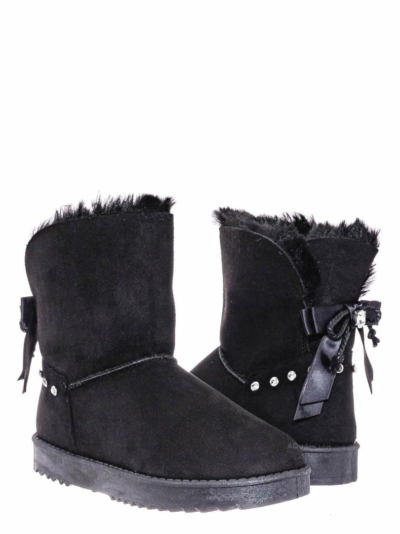 Bamboo New Annie16K Children Moccossin Mukluk Slipper Boots W Rhinestone Embellishment