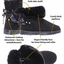 Bamboo New Annie16K Children Moccossin Mukluk Slipper Boots W Rhinestone Embellishment
