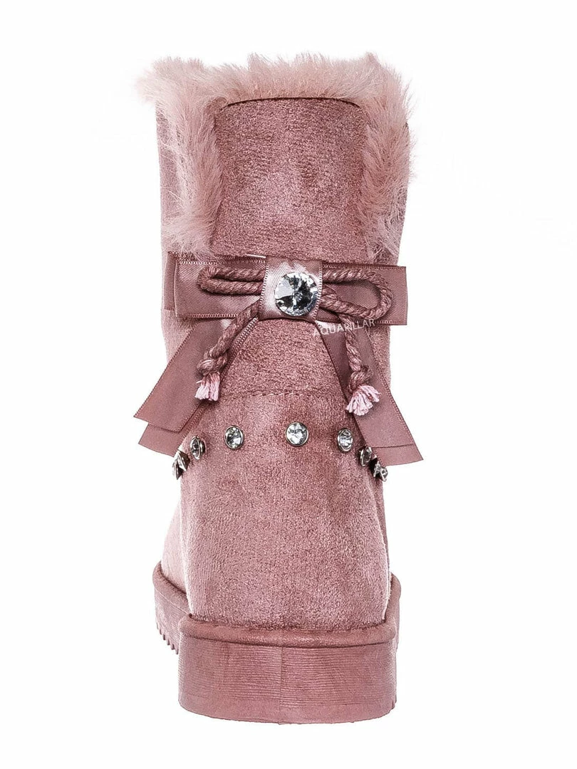 Bamboo New Annie16K Children Moccossin Mukluk Slipper Boots W Rhinestone Embellishment