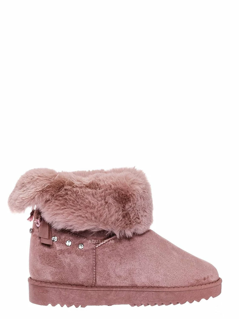 Bamboo New Annie16K Children Moccossin Mukluk Slipper Boots W Rhinestone Embellishment