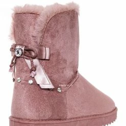 Bamboo New Annie16K Children Moccossin Mukluk Slipper Boots W Rhinestone Embellishment