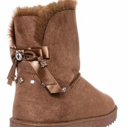 Bamboo New Annie16K Children Moccossin Mukluk Slipper Boots W Rhinestone Embellishment