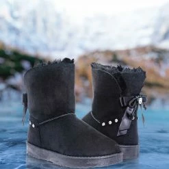 Bamboo New Annie16K Children Moccossin Mukluk Slipper Boots W Rhinestone Embellishment