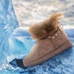 Bamboo New Annie16K Children Moccossin Mukluk Slipper Boots W Rhinestone Embellishment