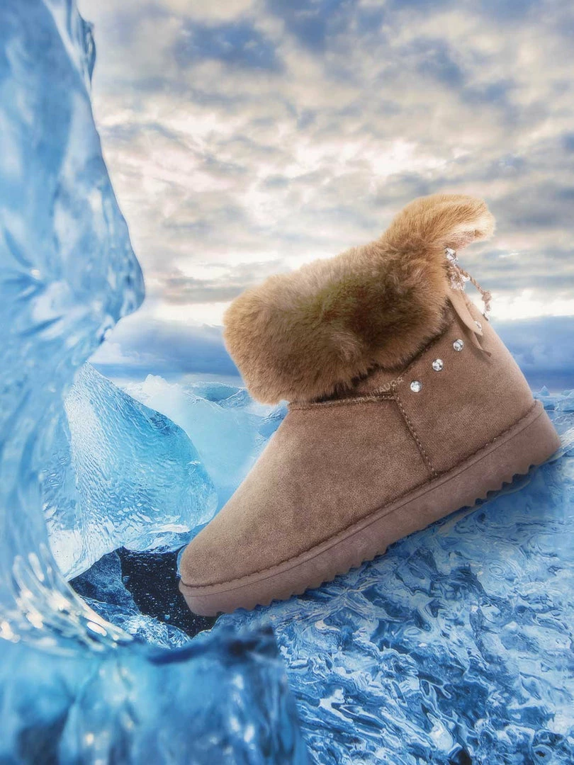 Bamboo New Annie16K Children Moccossin Mukluk Slipper Boots W Rhinestone Embellishment