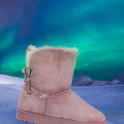 Bamboo New Annie16K Children Moccossin Mukluk Slipper Boots W Rhinestone Embellishment