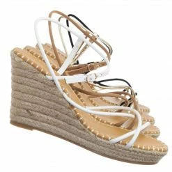 Bamboo New Announce03 Thin Strap Espadrille Wedge -Women Woven Platform Barely There Sandal