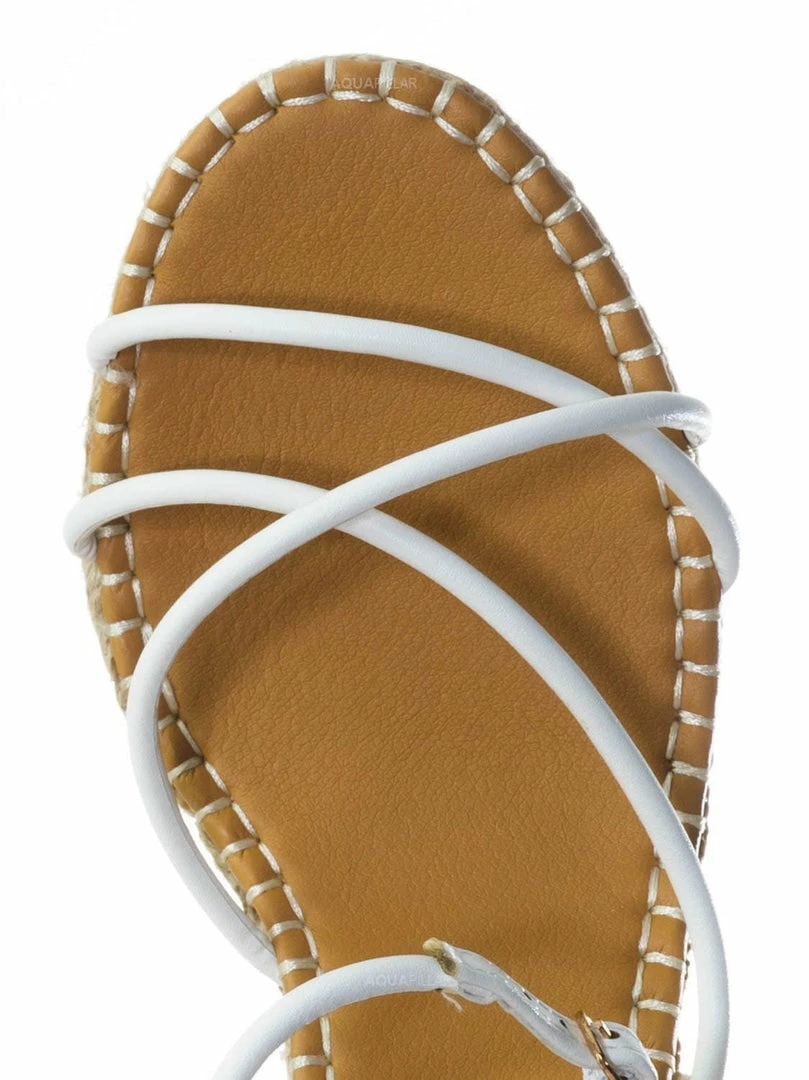 Bamboo New Announce03 Thin Strap Espadrille Wedge -Women Woven Platform Barely There Sandal