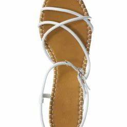 Bamboo New Announce03 Thin Strap Espadrille Wedge -Women Woven Platform Barely There Sandal