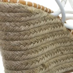 Bamboo New Announce03 Thin Strap Espadrille Wedge -Women Woven Platform Barely There Sandal