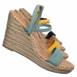 Bamboo New Announce04 Espadrille Platform Wedge Sandal - Women Elastic Ankle Strap Heel